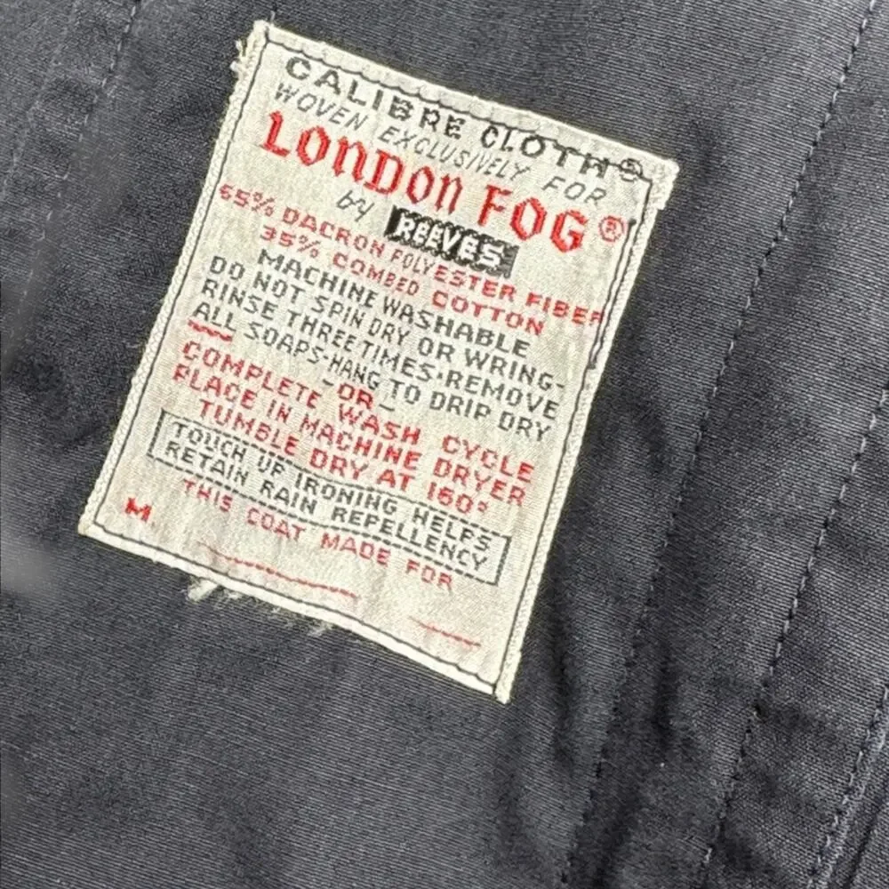 LONDON FOG Men’s Large Black Trench Coat